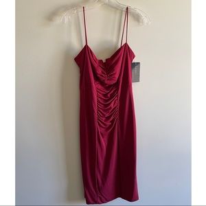 Nicole Miller NWT Deep Red Cocktail Dress Medium